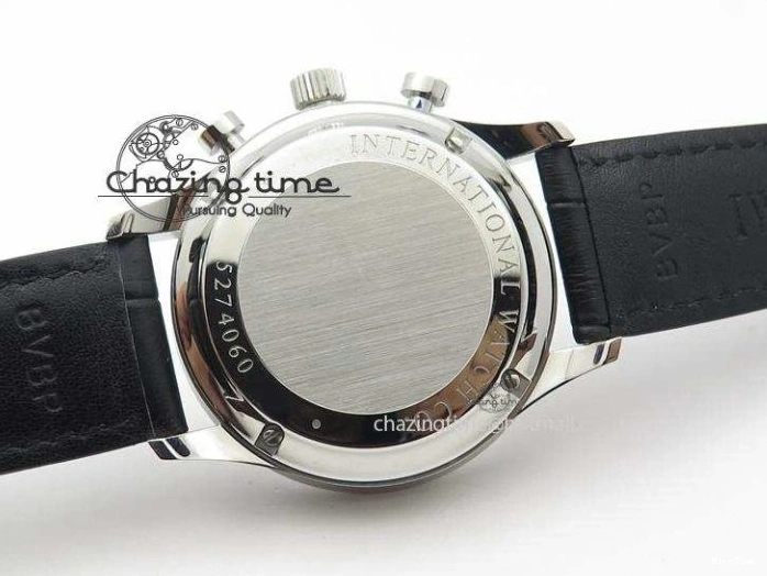 MIROTIME 0401 Casual Portuguese IW371405 ZF 1:1 Best Edition SS White Dial Silver Markers On Black Leather Strap A 7305